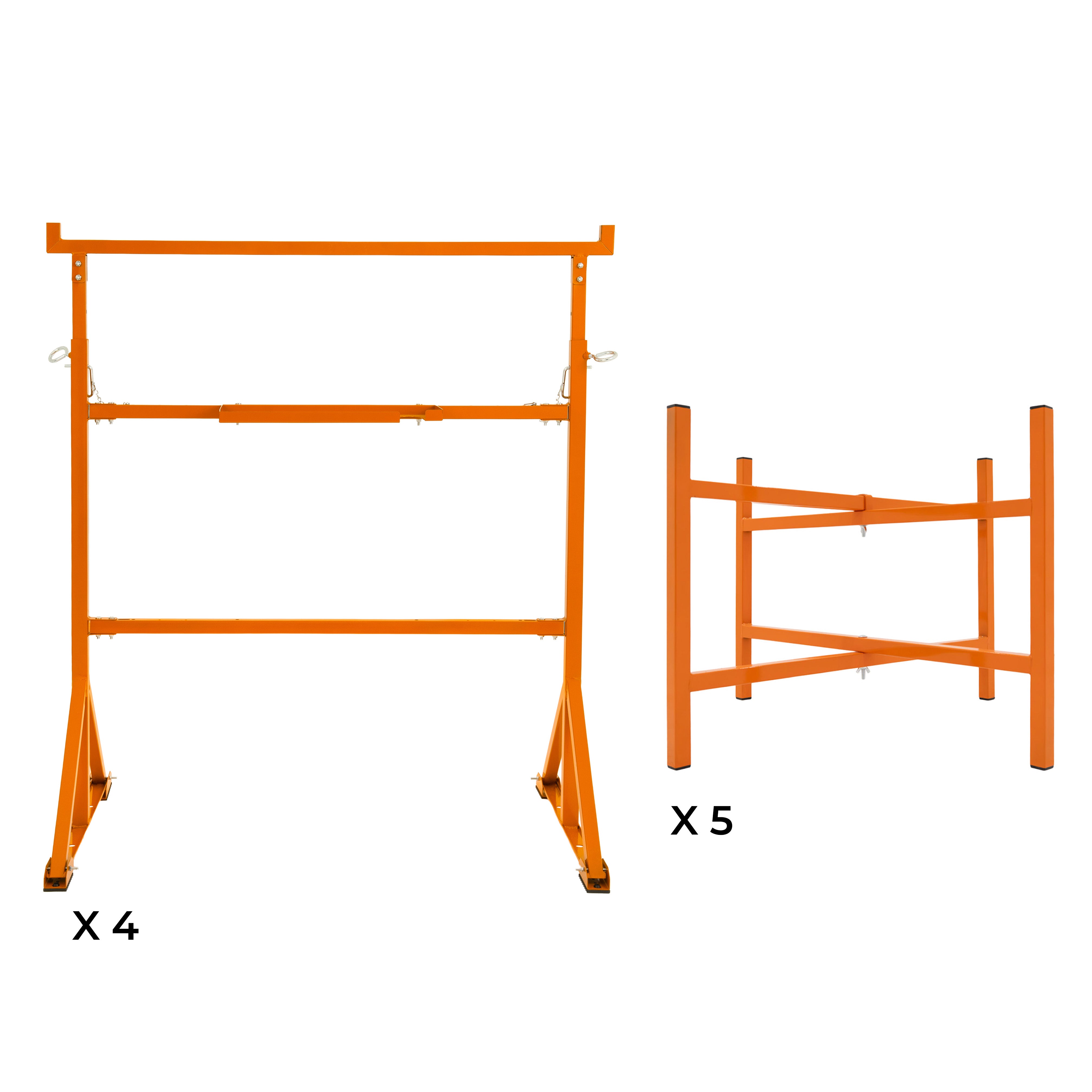 Trestle Stand x 4 & Mortar Board Stands 500mm H x 5