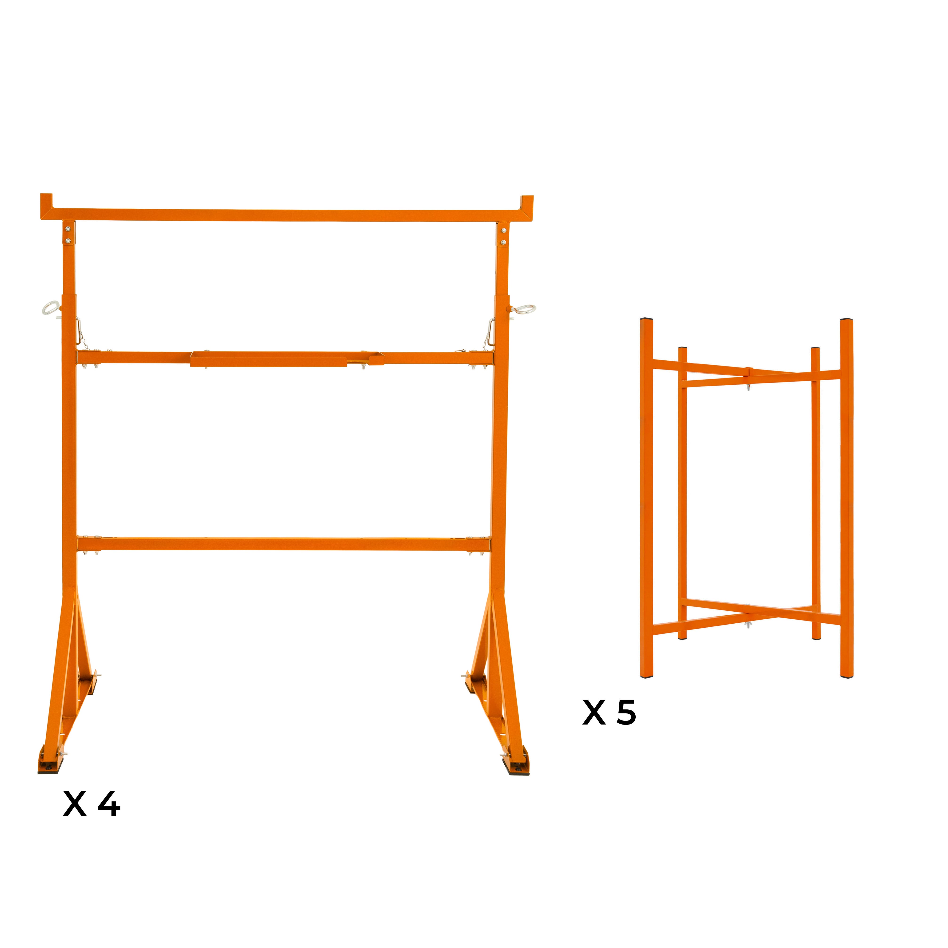 Trestle Stand x 4 & Mortar Board Stands 750mm H x 5