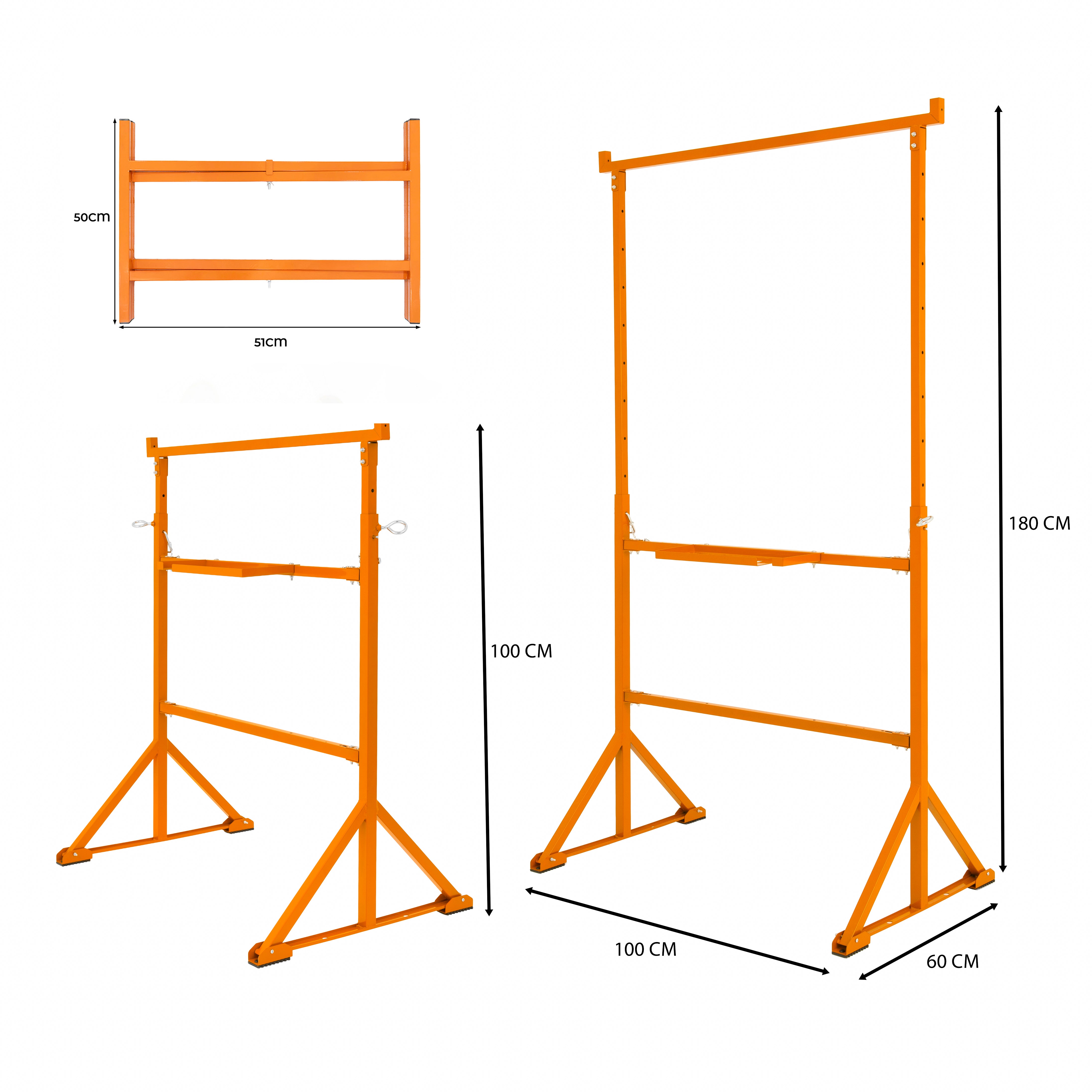 Trestle Stand x 4 & Mortar Board Stands 500mm H x 5